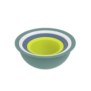 Zestaw misek kuchennych z cedzakiem CARUBA MIX - Niebieski