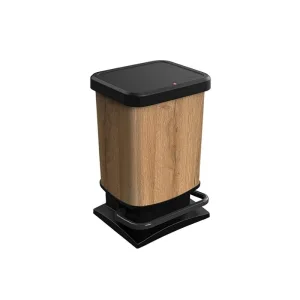 Kosz na śmieci z pedałem PASO 20 L - Drewno